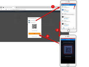 Snip image for Step 2: Open authenticator app > Add New > Scan the QR Code