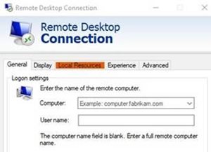 Step 3 snip image for How to Enable Audio on Remote Desktop Connection on a Windows PC