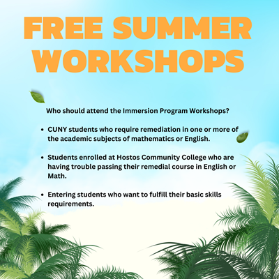 Summer workshops