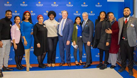 Donors and Students at Breakfast Event