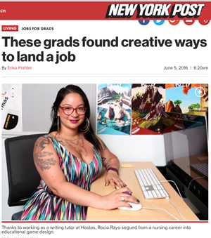 Newspaper article about Hostos students.