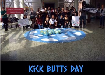 Participants in the “Kick Butts Day”