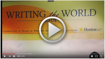 Hostos Writing Across the Curriculum celebrated its 15th year by letting the Hostos family share their voices through writings placed on the walls of the College