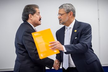 Hostos President David Gomez. U.S. Representative Congressman José E. Serrano