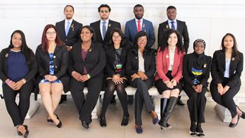 The twelve members of the Hostos contingent were: Adrian Quinonez. Diamilatou Diallo. Saint Mbakop A Boui. Yunerys Liriano. Pamela Brown. Rokia Diabi. Feisel Traore. Raquel Melendez. Sakhr Aldaylam. Fatima Hernandez. Angelica Herrera De Leon. Ruth Romero