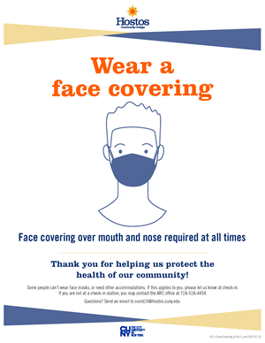 Attachment B: Signage Plan: Wear a face covering