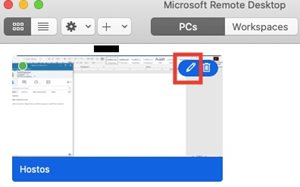 Step 2 snip image for How to Audio and Video on Remote Desktop Connection on a MAC