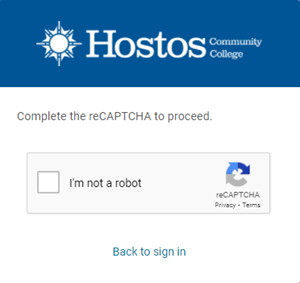 Snip image for Step 2: Complete the reCAPTCHA