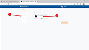Snip image for Step 2: Click on Browser Extension > Click on Install