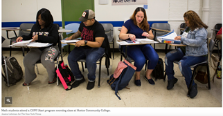 1 man 3 women. Classroom