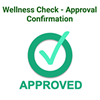 Image of green "Approved" token from Everbridge Daily Symptom Checker