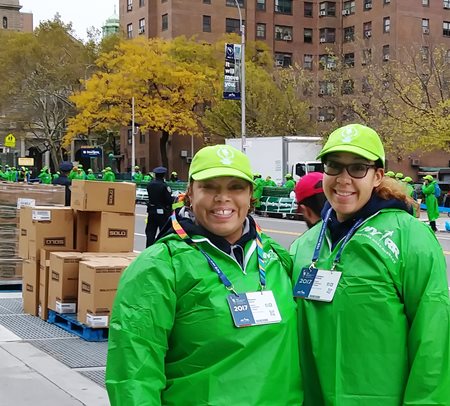 Hostos volunteers in support of the New York City Marathon on November 5