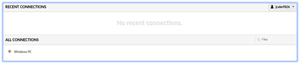 On the connections window (shown below), click on the “Windows PC” link under the “All Connections” section
